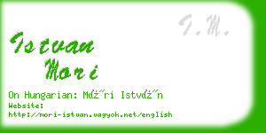 istvan mori business card
