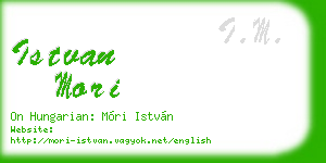 istvan mori business card